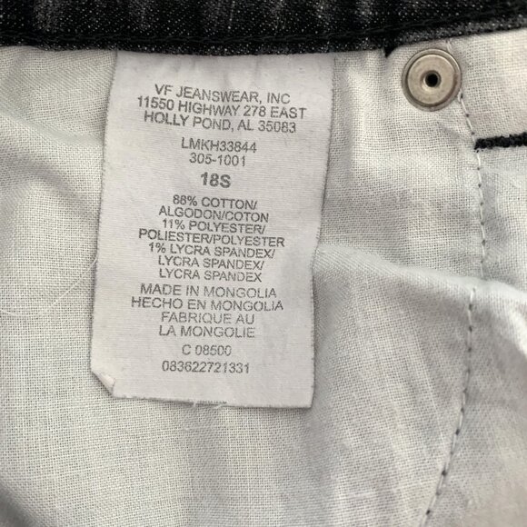 Lee Riveted Ultimate 5 Jeans Straight Leg Denim Black Size 18 S Short - Picture 4 of 6